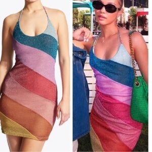 Kurt Geiger Multicolor Coverup Dress Size Large